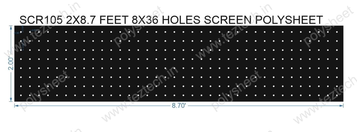 SCR105 2X8.7 FEET 8X36 HOLES SCREEN POLYSHEET