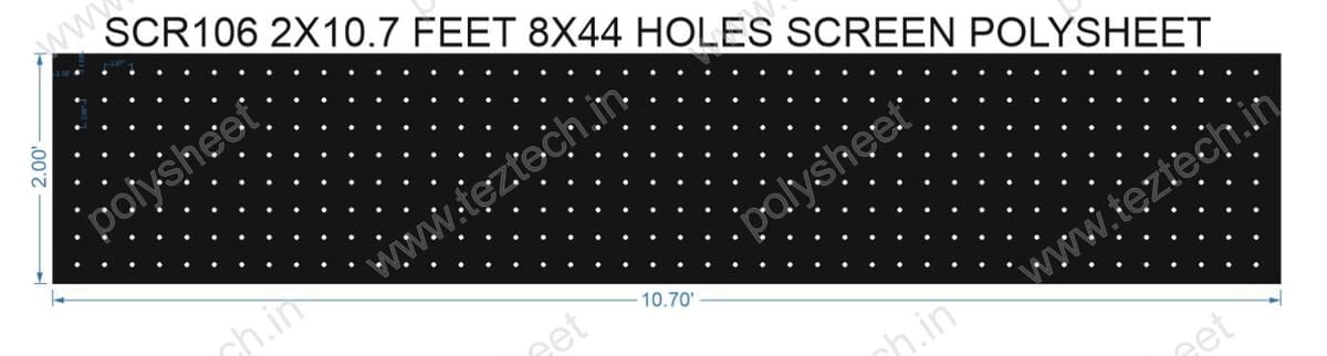 SCR106 2X10.7 FEET 8X44 HOLES SCREEN POLYSHEET