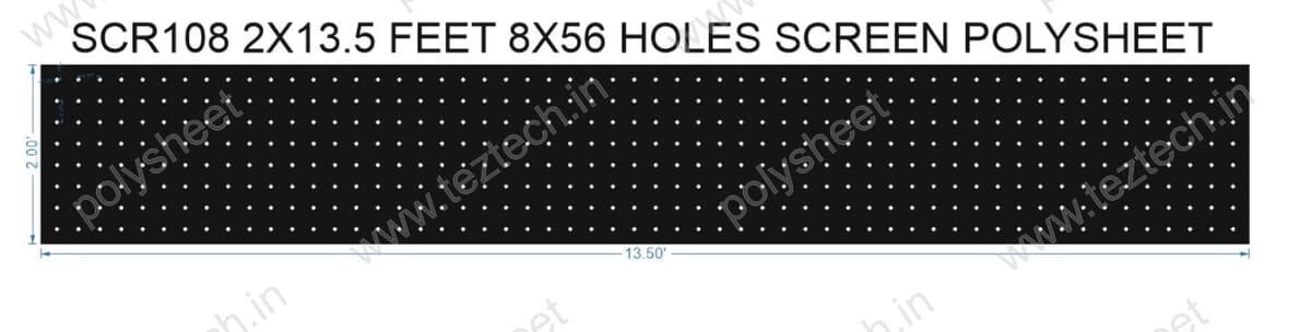 SCR108 2X13.5 FEET 8X56 HOLES SCREEN POLYSHEET