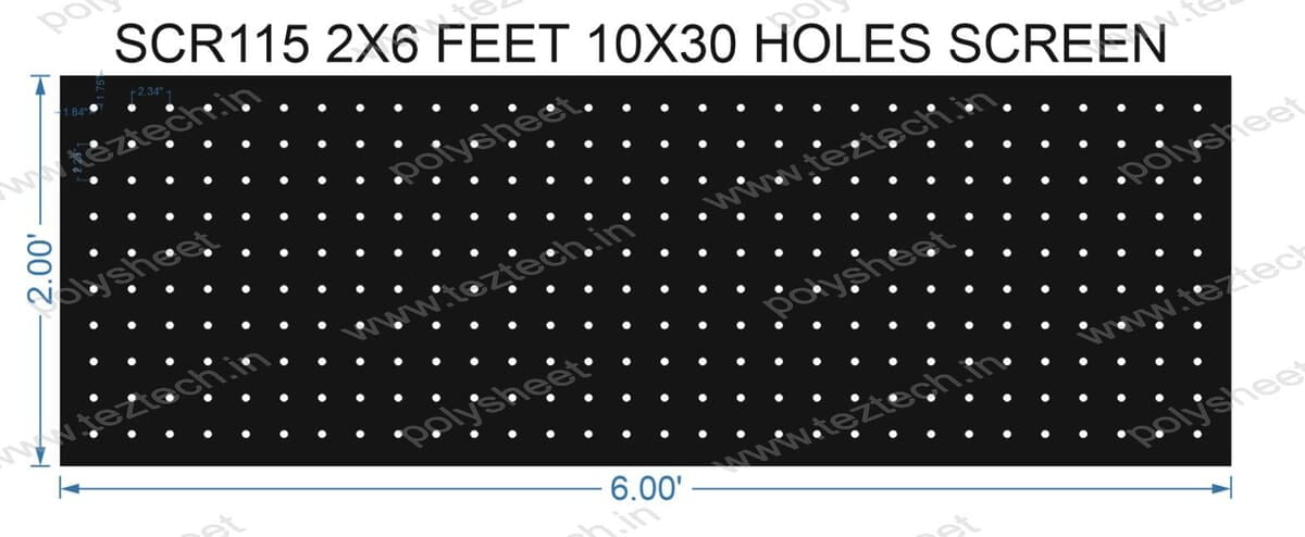 SCR115 2X6 FEET 10X30 HOLES SCREEN