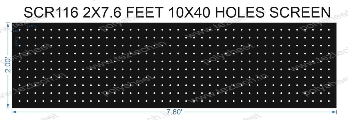 SCR116 2X7.6 FEET 10X40 HOLES SCREEN