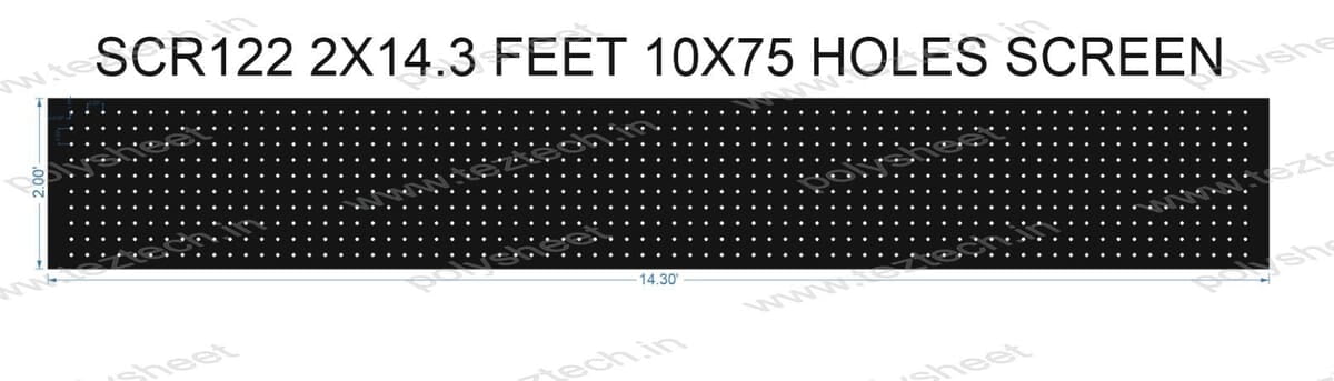 SCR122 2X14.3 FEET 10X75 HOLES SCREEN