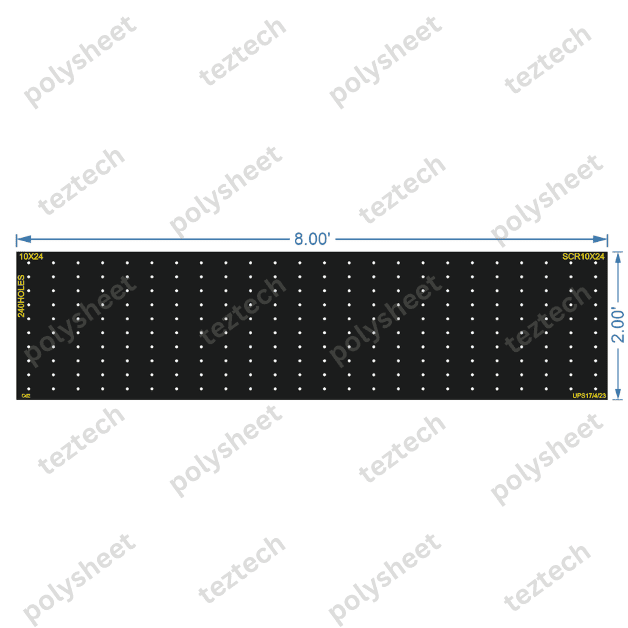 SCR123 2X8 FEET 10X24 HOLES SCREEN TOTAL HOLES=240