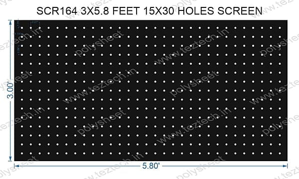 SCR164 3XS-8 FEET 1SX30 HOLESSCREEN TOTAL HOLES-4SO