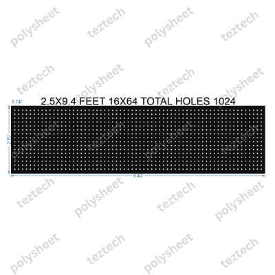 SCR334 2.5X9.4 FEET 16X64 HOLES SCREEN TOTAL HOLES=1024