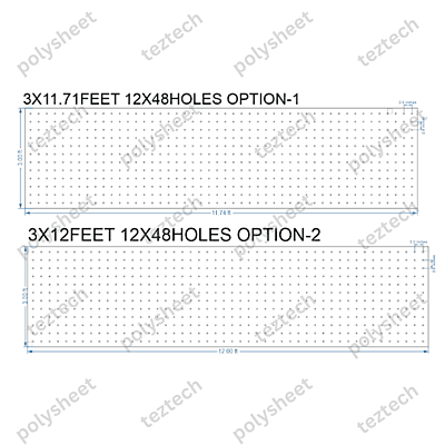 SCR16 1X10 FEET 8X80 HOLES SCREEN TOTAL HOLES=640