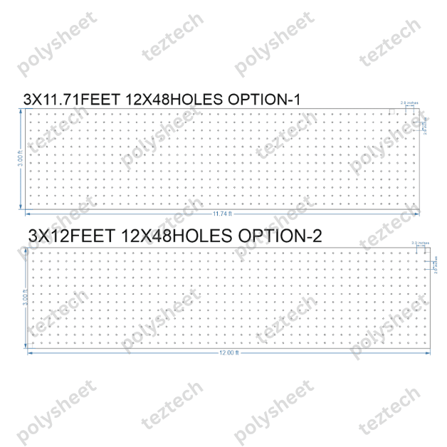 SCR16 1X10 FEET 8X80 HOLES SCREEN TOTAL HOLES=640