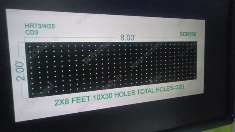 SCR566 2X8 FEET 10X30 HOLES SCREEN TOTAL HOLES=300