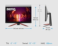 BenQ ,27" FHD, 240Hz, 1ms GTG, sRGB 99%,EX270M