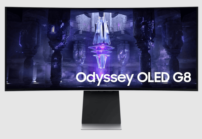 SAMSUNG , 34" Gaming Monitor, 175Hz Refresh Rate, 0.03ms GTG Response Time, G8 OLED