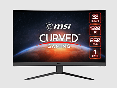 MSI 32" 250Hz FHD Curved Gaming Monitor, VA Panel, 1ms, FreeSync Premium, HDR Ready, G32C4X