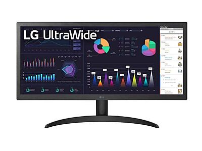 LG 26" UltraWide Full HD IPS Monitor 75Hz,  AMD FreeSync™, 26WQ500-B
