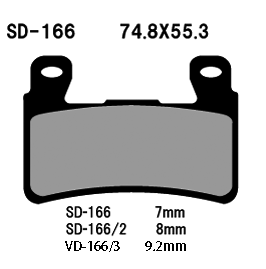 Vesrah SD-166 Ceramic Brake Pads
