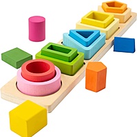 Channapatna Toys Wooden Geometric Shape Sorter