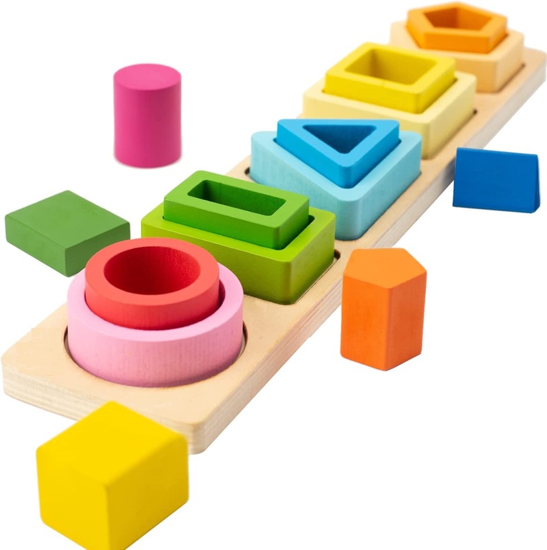 Channapatna Toys Wooden Geometric Shape Sorter