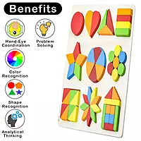 Wooden Shapes Puzzle Learning Toy – Montessori Educational Toy