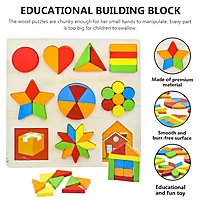 Wooden Shapes Puzzle Learning Toy – Montessori Educational Toy