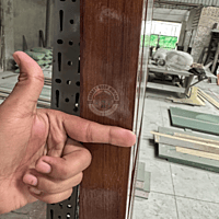 72mm Designer Flush Door with HDHMR & Veneer Finish – PU Polish