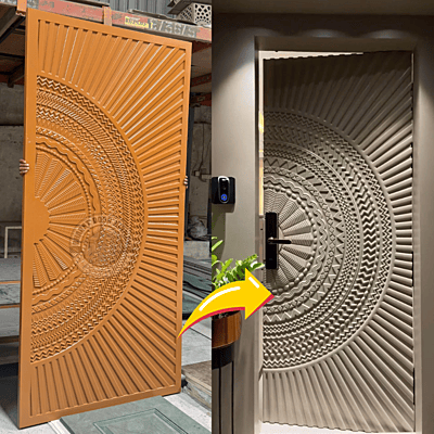 Designer 3D HDHMR Door – 8x4ft with Premium Enamel Paint
