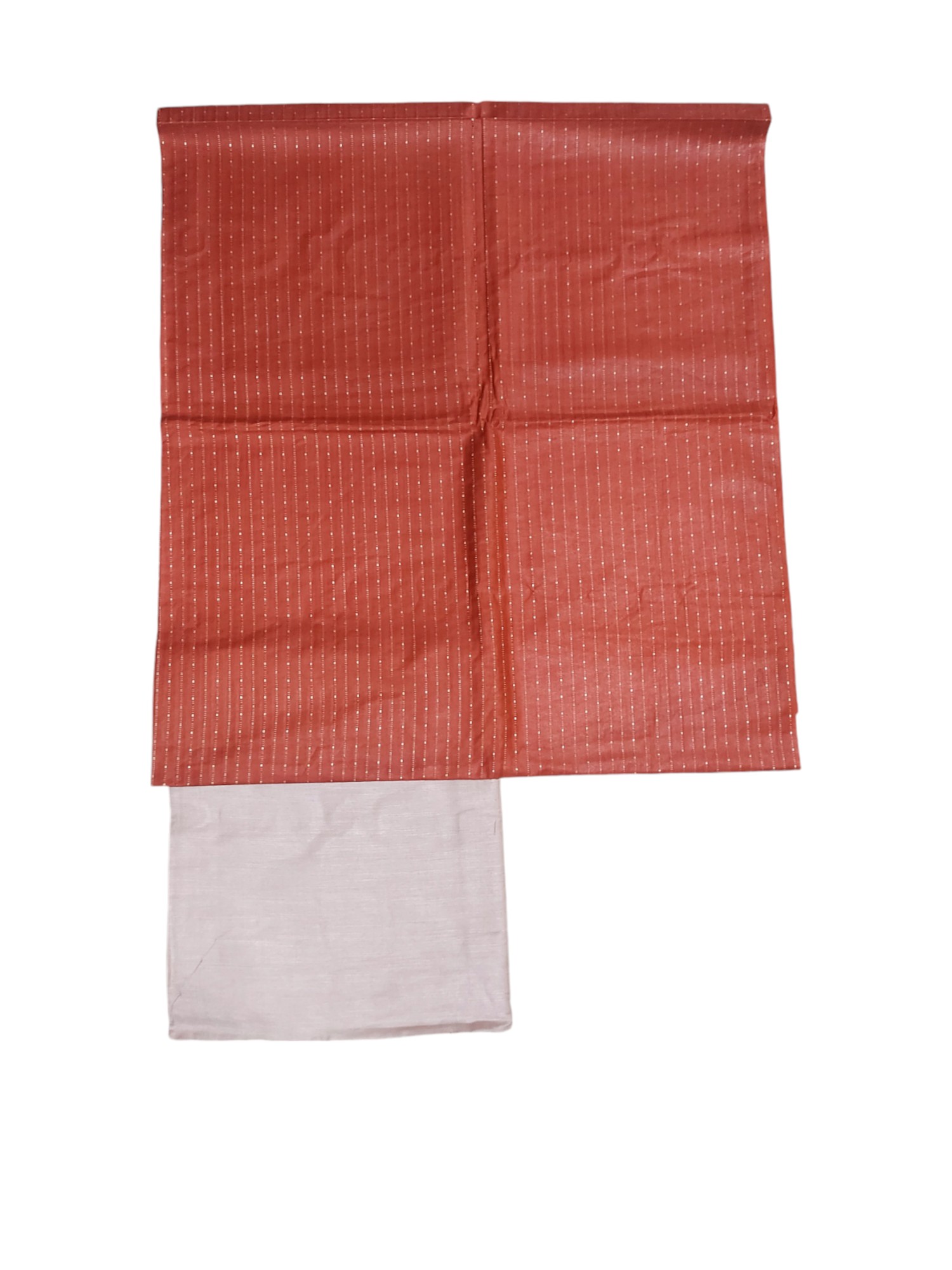 Red Unstitched Solid Woven Salwar Suit Fabric with Dupatta