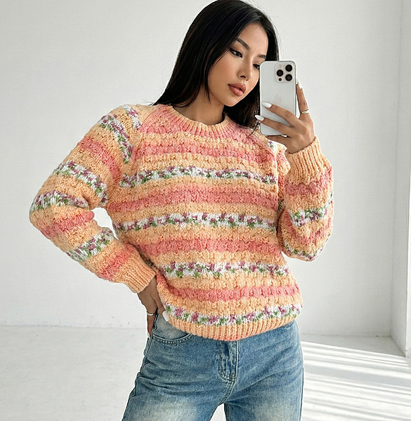Pastel Stripe Knit Sweater