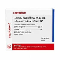 Septodont Septanest 4% Articaine 1:100000 Epinephrine | Box of 50 Cartridges