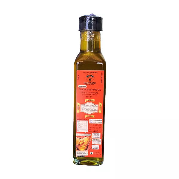 Wood Pressed Black Sesame Oil (Gingelly Oil)- 250ml Glass