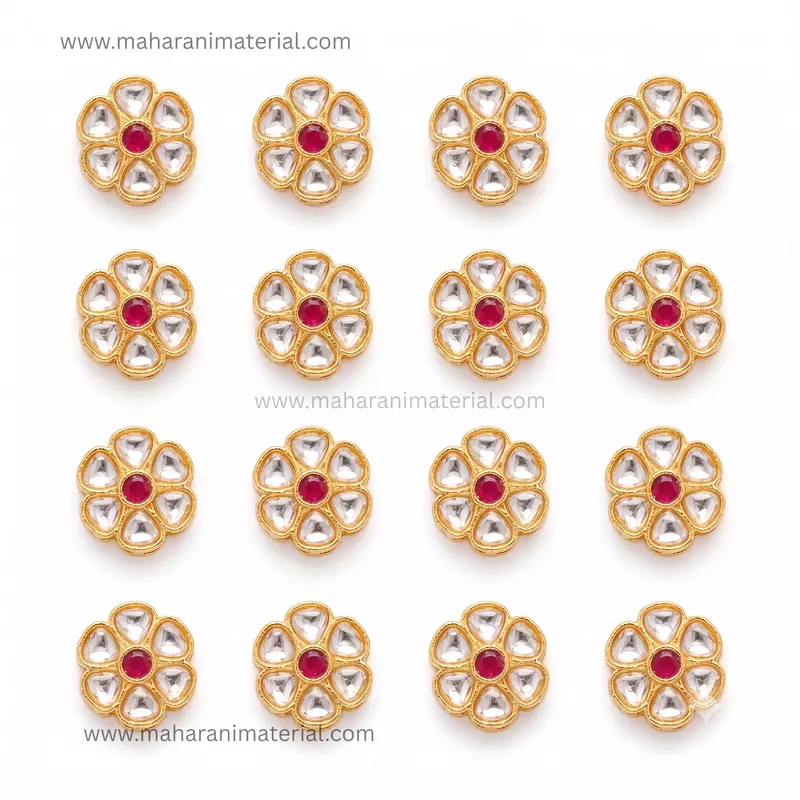 Rakhi Flower Kundan Small