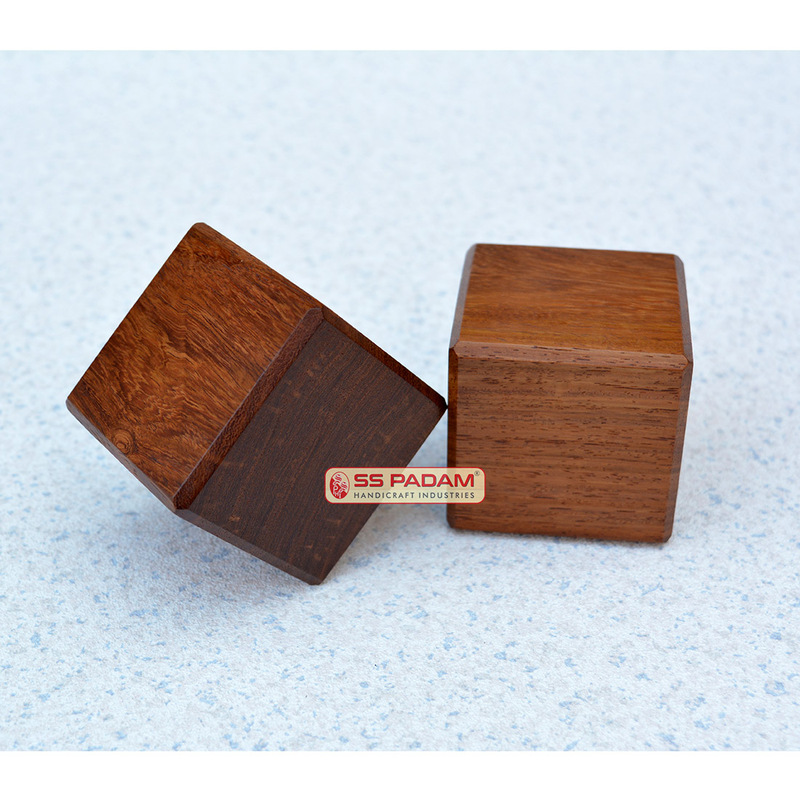 Sheesham Wood Paperweight Pair