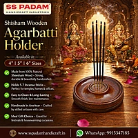 Sheesham Wooden Round Incense Stick Holder