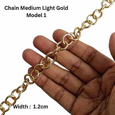 Bag Chain Assorted Medium- Light Gold- Without hook Bag Chain Assorted Medium- Light Gold- Without hook