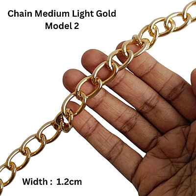 Bag Chain Assorted Medium- Light Gold- Without hook