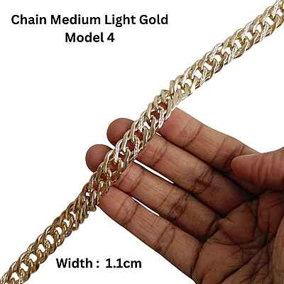 Bag Chain Assorted Medium- Light Gold- Without hook