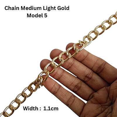 Bag Chain Assorted Medium- Light Gold- Without hook