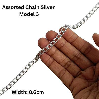 Bag Chain Assorted - Silver- Without hook