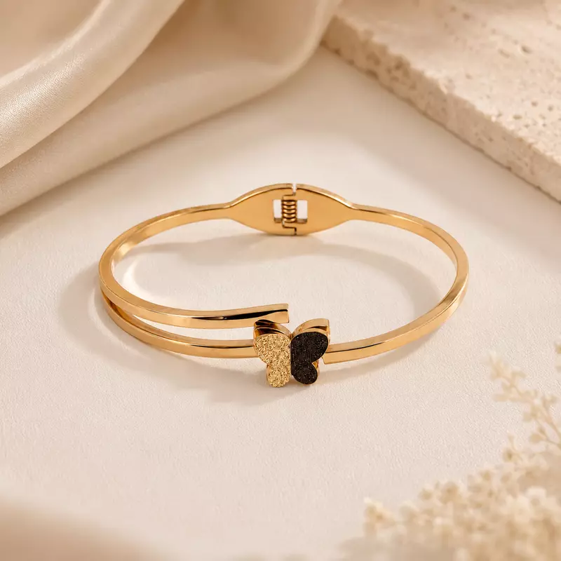 Noira Dual-Tone Butterfly Gold-Tone Bracelet