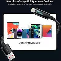 Portronics Konnect View – 20W USB to Lightning Cable, 1.2M, durable design, fast charging, compatible with iPhone and iPad, tangle-free, perfect for home and travel, reliable performance.