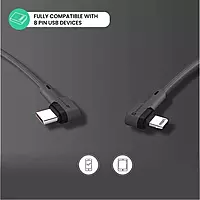 Portronics Konnect L – 8-Pin USB Cable, 3A, 1.2M Black, durable and fast charging, compatible with iPhones and iPads, perfect for syncing data and charging devices efficiently.