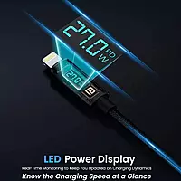 POR 2052 Konnect VIEW C-Lightning – 27W | Type-C to Lightning Braided Cable | 1M | Black