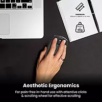 Portronics Toad 25 2.4GHz Wireless Mouse – 1200 DPI | Black | 1 Year Warranty