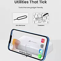 Portronics Clean N 18-In-1 Cleaning Kit for Laptop, Mobiles, and Tablets – White