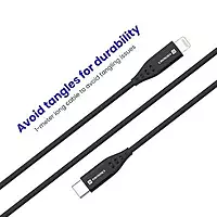 Portronics Konnect L – 20W PD Type-C to 8-Pin Cable offers fast charging and data transfer. Durable design, compatible with iPhones and iPads, ensuring reliable performance for all your devices.