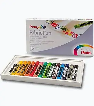 PENTEL PTS015E FABRIC FUN PASTEL DYE STICKS 15 CLR (TWN)