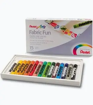 PENTEL PTS015E FABRIC FUN PASTEL DYE STICKS 15 CLR (TWN) PENTEL PTS015E FABRIC FUN PASTEL DYE STICKS 15 CLR (TWN)