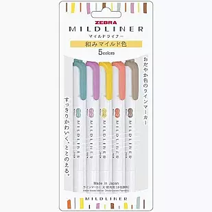 ZEBRA MILDLINER 5 DEEP AND WARM COLOR SET