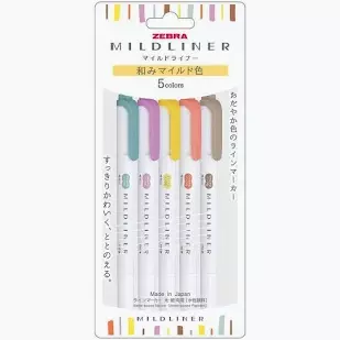 ZEBRA MILDLINER 5 DEEP AND WARM COLOR SET ZEBRA MILDLINER 5 DEEP AND WARM COLOR SET