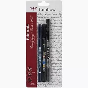 Tombow Fudenosuke Brush Pen 3-Piece Set