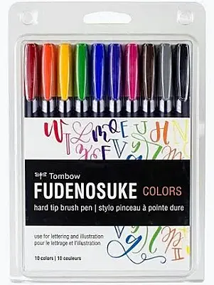 TOMBOW FUDENOSUKE BRUSH 10 COLOR PEN