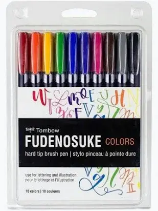 TOMBOW FUDENOSUKE BRUSH 10 COLOR PEN TOMBOW FUDENOSUKE BRUSH 10 COLOR PEN