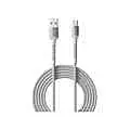 Portronics Konnect X USB A to Type C Cable – White, durable and fast charging, perfect for connecting devices. Ideal for data transfer and charging, compatible with various gadgets.